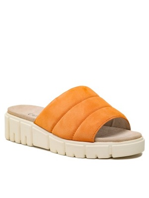 Caprice Klapki 9-27254-20 Orange Suede 664