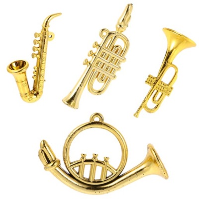 Mini Instrument Muzyczny Zabawka Trąbka Mała 4 Szt