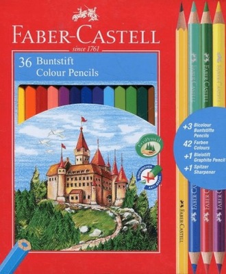 Kredki ołówkowe Faber-Castell Zamek 36 kolorów +3