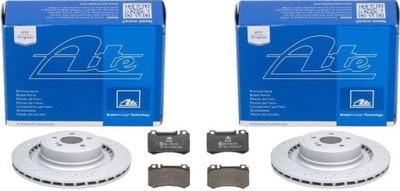 Ate тормозные диски+ тормозные колодки задняя mercedes cls c219 e w211 55amg 330mm фото №1