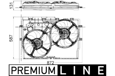 MAHLE VENTILIATORIUS AUŠINTUVO Z KORPUSAS CITROEN JUMPER FIAT DUCATO 