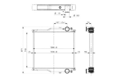 Nrf радиатор двигателя rvi midlum volvo fl ii d7e24 фото №1