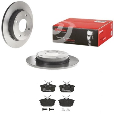 Гальмівні диски гальмівні + гальмівні колодки задня mitsubishi colt vi czc vi smart forfour фото №1