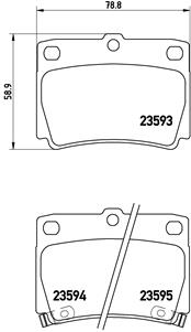 BREMBO P 54 026 КОМПЛЕКТ КОЛОДОК ТОРМОЗНЫХ, ТОРМОЗА TARCZOWE