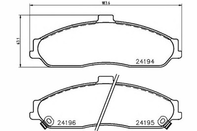 ZAPATAS DE FRENADO CHEVROLET PARTE DELANTERA CORVETTE (C6) 6,0  