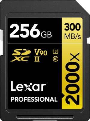 Lexar SDXC Professional 256GB 300MB/s UHS-II 2000x