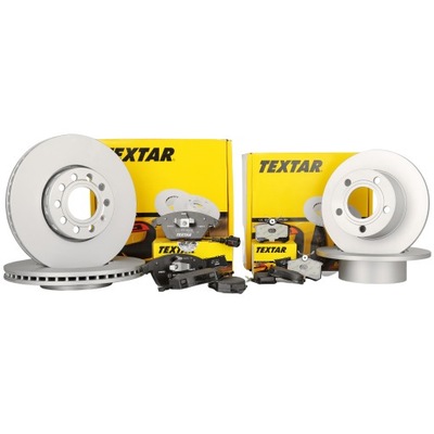 TEXTAR DISKAI TRINKELĖS P+T - AUDI A4 B9, A5 F5, A6 C8, A7, Q5 FY 338/330MM 