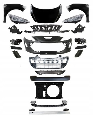 Peugeot 308 2007-2011 kompletny перед бампер pas фото №1