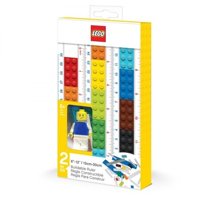 LEGO 52558 LINIJKA Z KLOCKÓW LEGO Z MINIFIGURKĄ