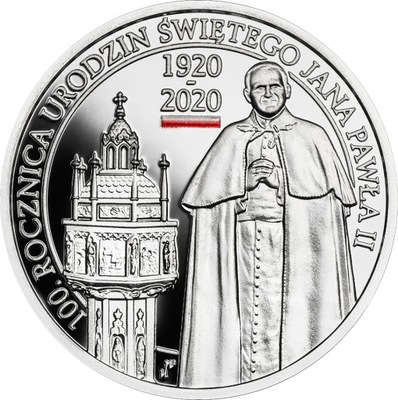 10 zł 100. rocznica urodzin Świętego Jana Pawła II