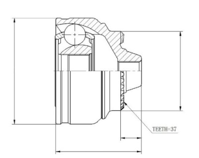 Шарнир zew. bmw 5 f10 09-16 6 7 f01 f02 xdrive фото №1