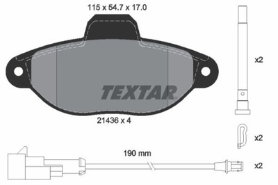 TEXTAR 2143609 КОЛОДКИ ГАЛЬМІВНІ