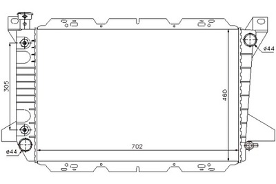 NISSENS RADUADOR DEL MOTOR DE AGUA FORD EE.UU. F-150 F-250 F-350 4.9 5.8  