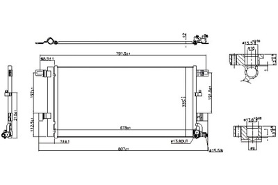 NISSENS KONDENSATORIUS KONDICIONAVIMO AUDI A4 ALLROAD B9 A4 B9 A5 A6 ALLROAD 