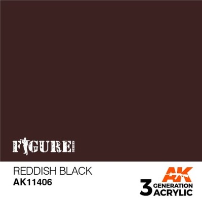 AK INTERACTIVE 11406 Farba akrylowa Reddish Black