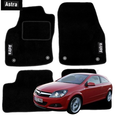 OPEL ASTRA H ALFOMBRILLAS DE FELPA PARA AUTO HAFT 2004 - 2009 B  