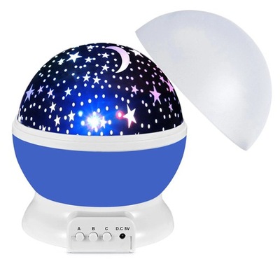 Lampka projektor gwiazd obrotowy