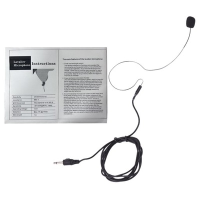 Uszy mikrofon unirectionalny zestaw słuchawkowy MIC Elastyczne 5M