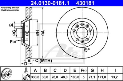 ДИСК ТОРМОЗНОЙ 24.0130-0181.1