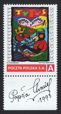 Papcio Chmiel Tytus Romek i A' Tomek Limitowany znaczek kolekcjonerski 8D