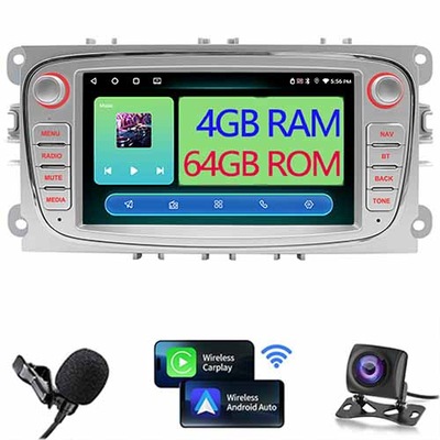 RADIO 4+64GB ANDROID FORD FOCUS MK2 MK3 S-MAX GALAXY C-MAX KUGA MONDEO MK4
