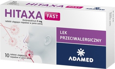 Hitaxa Fast 5mg alergia uczulenie 10 tabletek