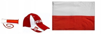 Zestaw kibica Polska reprezentacji flaga