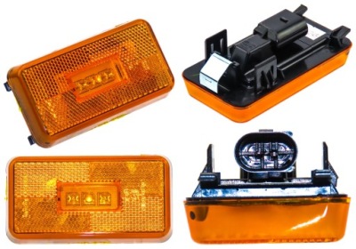 Фара led габаритна бічна жовта scania ліва правий фото №1