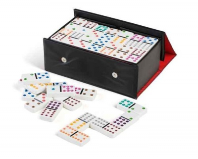 Domino Kolorowe 91 szt w etui