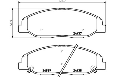 BREMBO ZAPATAS DE FRENADO CADILLAC SGM SLS S6D 03 05-12 13 CADILLAC CTS  