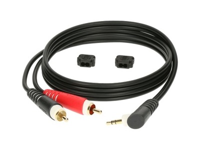 KABEL Przewód 2 x RCA - JACK STEREO kąt 2m KLOTZ