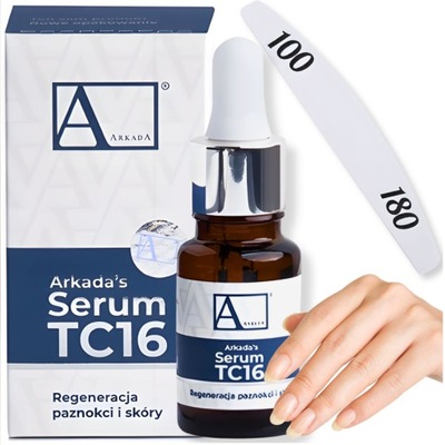 ARKADA SERUM TC16 KOLAGENOWA ODBUDOWA SKÓRY I PAZNOKCI 11ML + GRATIS PILNIK