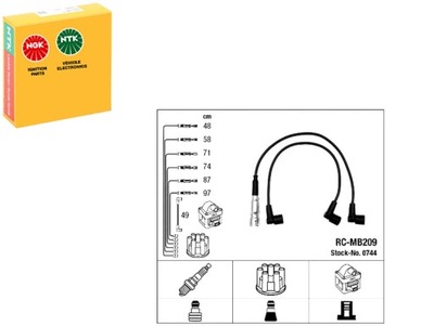 NGK КОМПЛЕКТ ТРУБОК ZAPŁONOWYCH MERCEDES КУПЕ (C