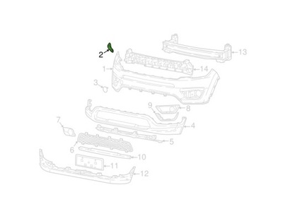 SOPORTE DE PARAGOLPES JEEP COMPASS 2017- 68244509AB  