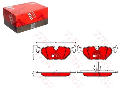 КОЛОДКИ ГАЛЬМІВНІ BMW ЗАД 3 Z4 90-09 DTEC COTEC TRW