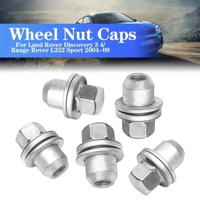 5Pcs Wheel Nut Cap Bolts RRD500290 Stainless Steel For Land Rover D~21308