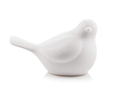 Figurka Ozdoba Dekoracja Ptaszek Biały Ceramiczny 4cm Wielkanoc