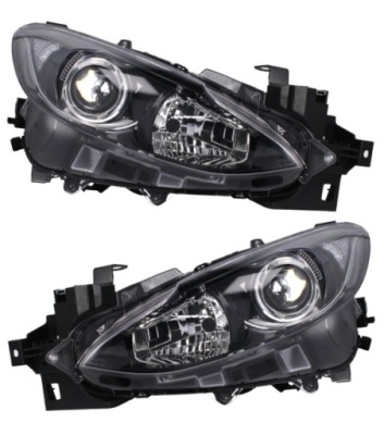 Фари лампи mazda 3 bm bn 13-16 tyc комплект + двигуни фото №1
