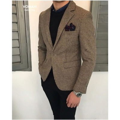2023 Men Autumn Winter Fashion Suit Formal Woolen