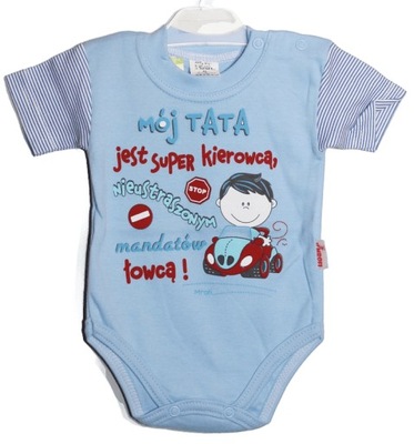 body krótki rękaw NAPIS 62 cm 0-3 m Polski produkt