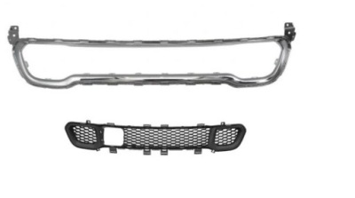 Jeep cherokee kl 14- рамка хром +решітка бампера фото №1