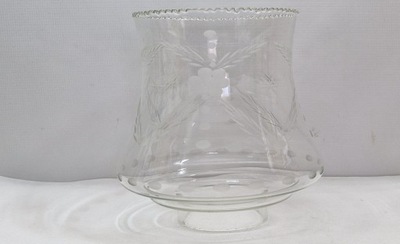 STARY DUŻY KLOSZ SZLIFOWANY 22,5CM