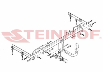 BARRA DE REMOLQUE GANCHO DE REMOLQUE OPEL ASTRA J (4D) 2012- STEINHOF  