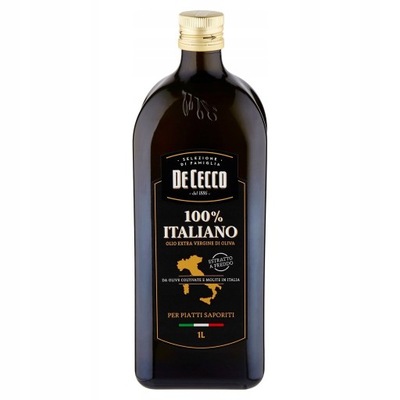 Oliwa z oliwek Extra vergine De Cecco 100% Italiano 1000ml