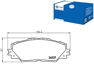 HELLA PAGID КОЛОДКИ ТОРМОЗНЫЕ HELLA PAGID 19184911