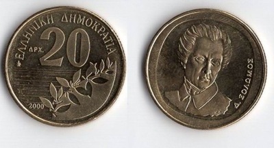 GRECJA 2000 20 DRACHMES