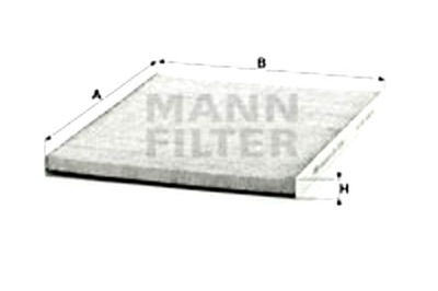 MANN-FILTER FILTRAS KABINOS Z ANGLIMI AKTYWNYM OPEL OMEGA B 2.0-3.2 