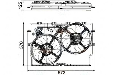 ВЕНТИЛЯТОР РАДИАТОРА BEHR HELLA 1364163080 FT7588