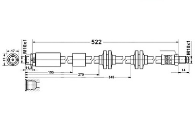 Ate шланг тормозной bmw 1 116 d e81 фото №1