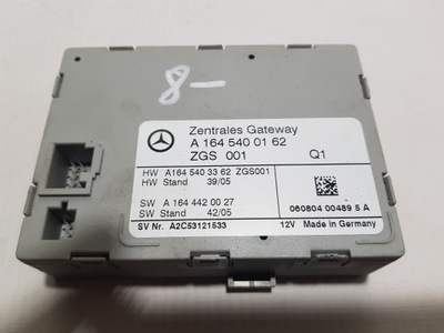 MERCEDES W164 GL X164 MODULIS MODULIS GATEWAY A1645400162 